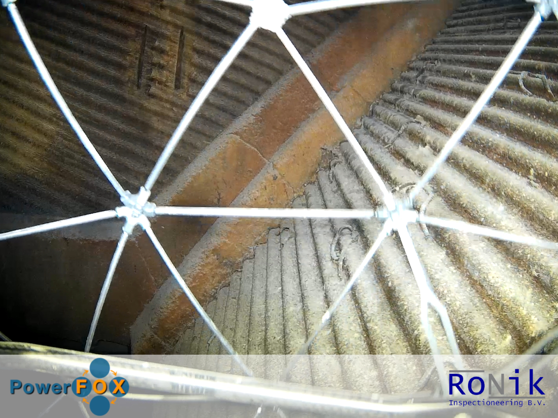 This is a photo of a boiler refractory inspection